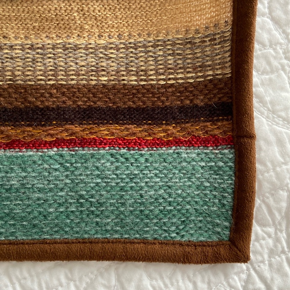 Ralph Lauren Serape Stripes Open Cardigan Waterfall Drapped Knit Wrap L to XL - Picture 13 of 15